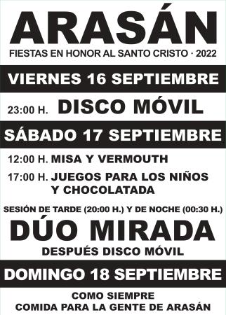 Imagen ARASAN. FIESTAS EN HONOR AL SANTO CRISTO