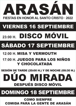 Imagen ARASAN. FIESTAS EN HONOR AL SANTO CRISTO